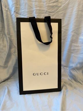 Gucci Gift Bag with Black Ribbon Handles